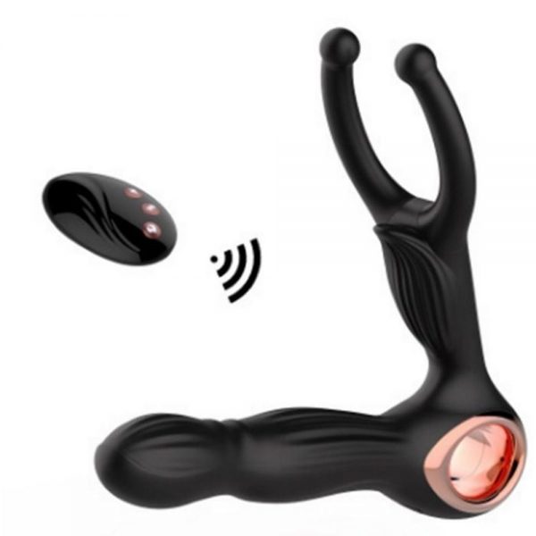 VIBRADOR DE PRÓSTATA COM ESTIMULADOR 10 MODOS DE VIBRAÇÕES VIBE TOYS