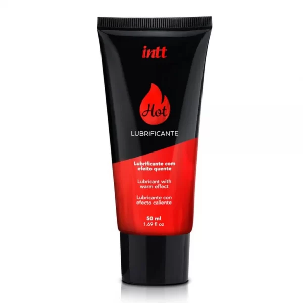 LUBRIFICANTE HOT A BASE DE ÁGUA SABOR MORANGO 50ML INTT