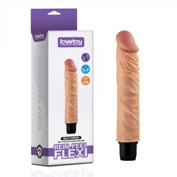 LOVETOY REAL FEEL FLEXI PRÓTESE FLEXÍVEL COM VIBRADOR INTERNO