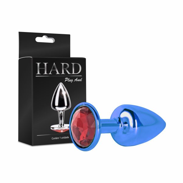 PLUG ANAL AZUL COM PEDRA (HA118A) - HARD