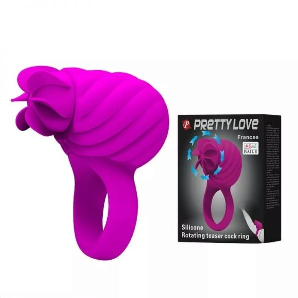 ANEL PENIANO PRETTY LOVE FRANCES EM SILICONE COM 3 MODOS DE VIBRAÇÃO