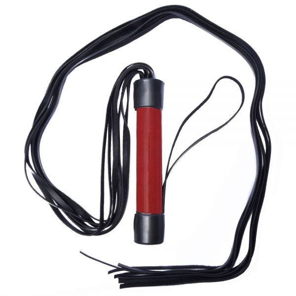 CHICOTE VERNIZ VERMELHO 80CM (DX937) - DOMINATRIXXX