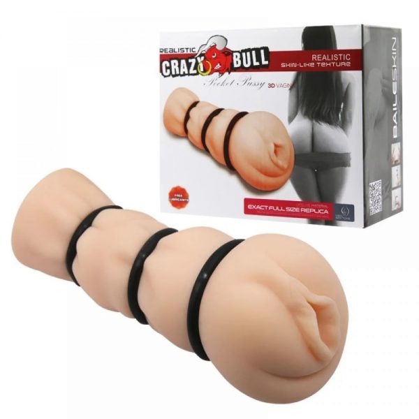 MASTURBADOR VAGINA CYBER 3 ANÉIS (MA106) - CRAZY BULL