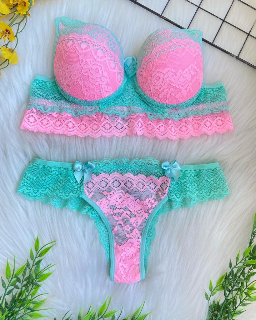 CONJUNTO T.W.O STYLUS BOLSO PRA VIBRO ROSA TURQUESA