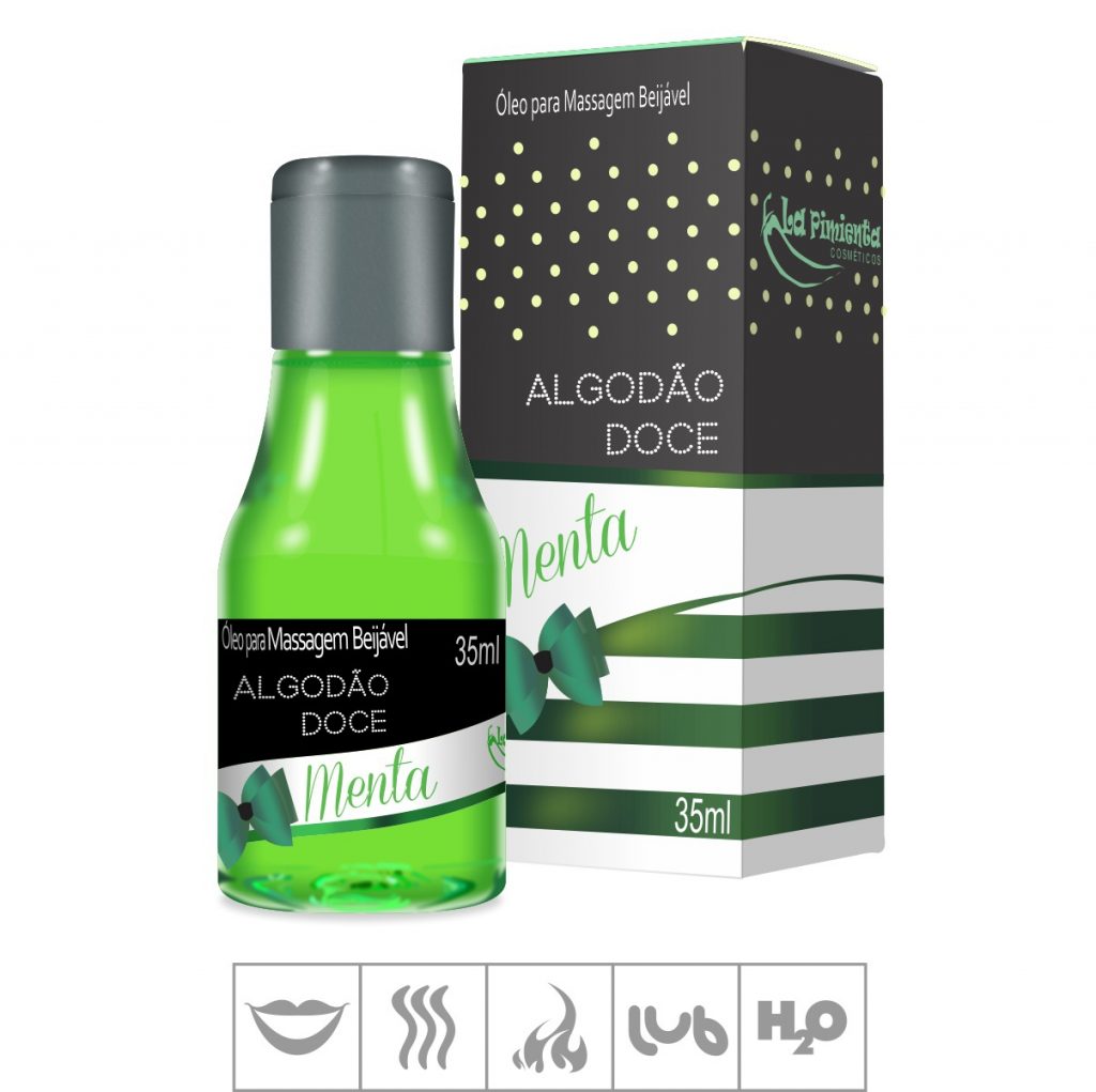 ALGODÃO DOCE MENTA ÓLEO BEIJÁVEL HOT 35 ML - LA PIMENTA