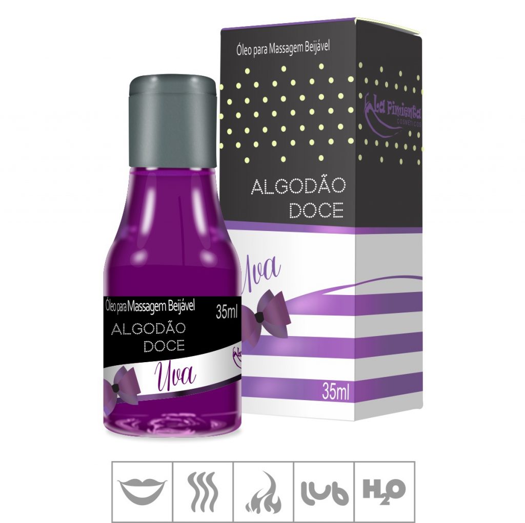 ALGODÃO DOCE ÓLEO BEIJÁVEL UVA (L046) 35ML - LA PIMENTA