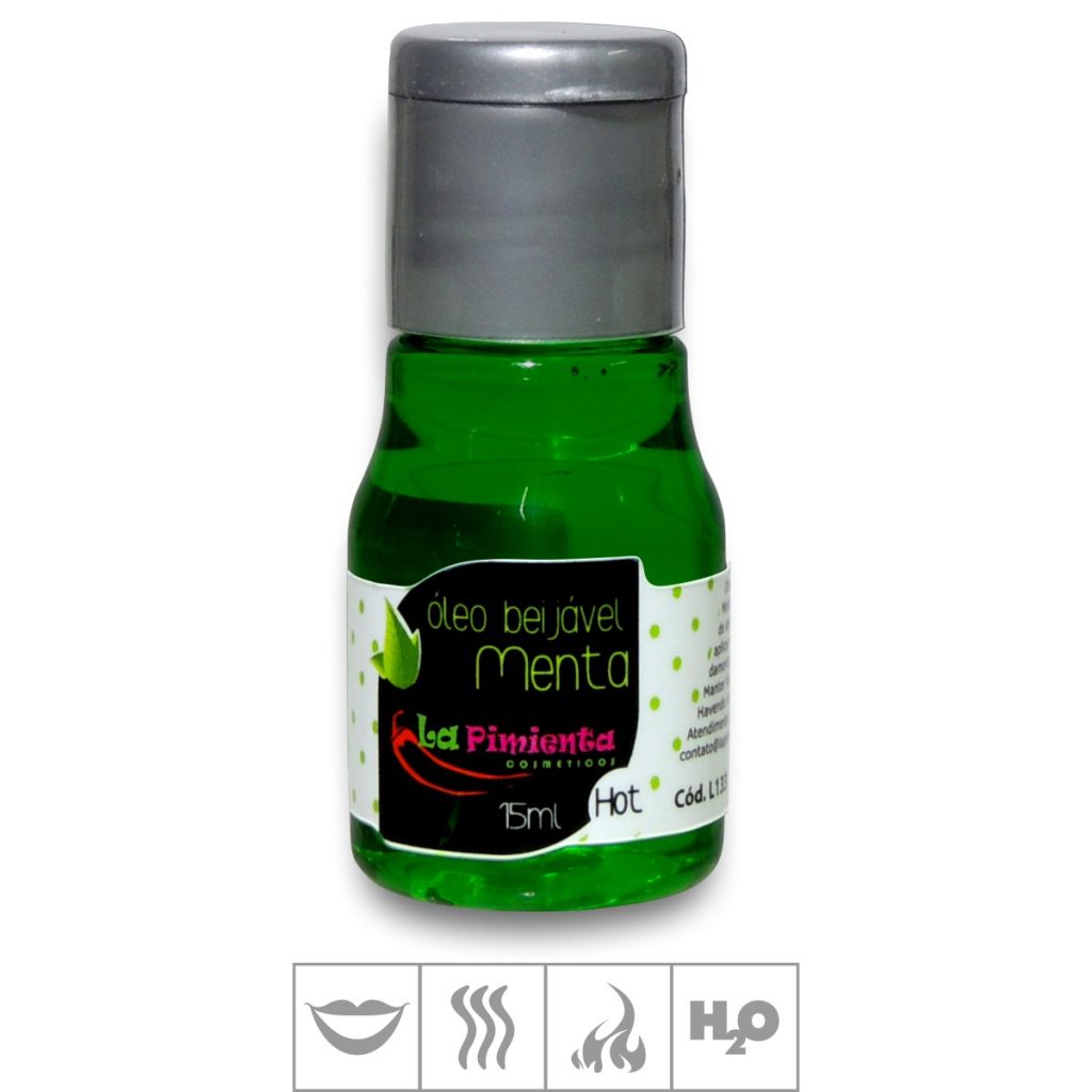 ÓLEO BEIJÁVEL HOT MENTA 15 ML - LA PIMENTA