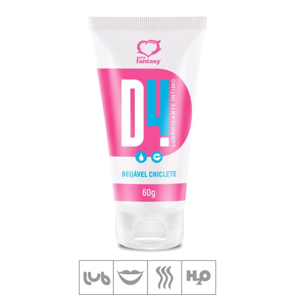 D4 LUBRIFICANTE BEIJÁVEL CHICLETE 60G - SEXY FANTASY