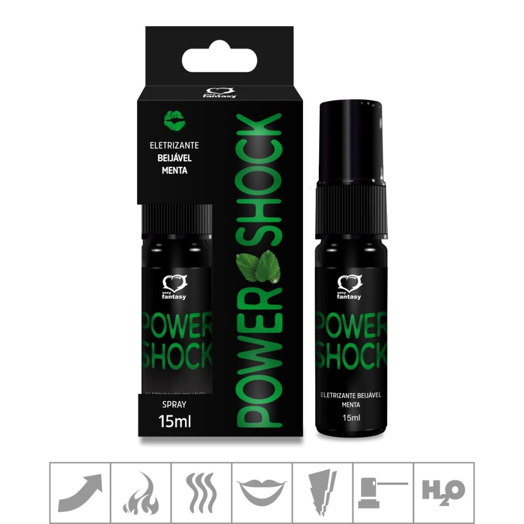 POWER SHOCK MENTA SPRAY ELETRIZANTE BEIJÁVEL 15 ML - SEXY FANTASY