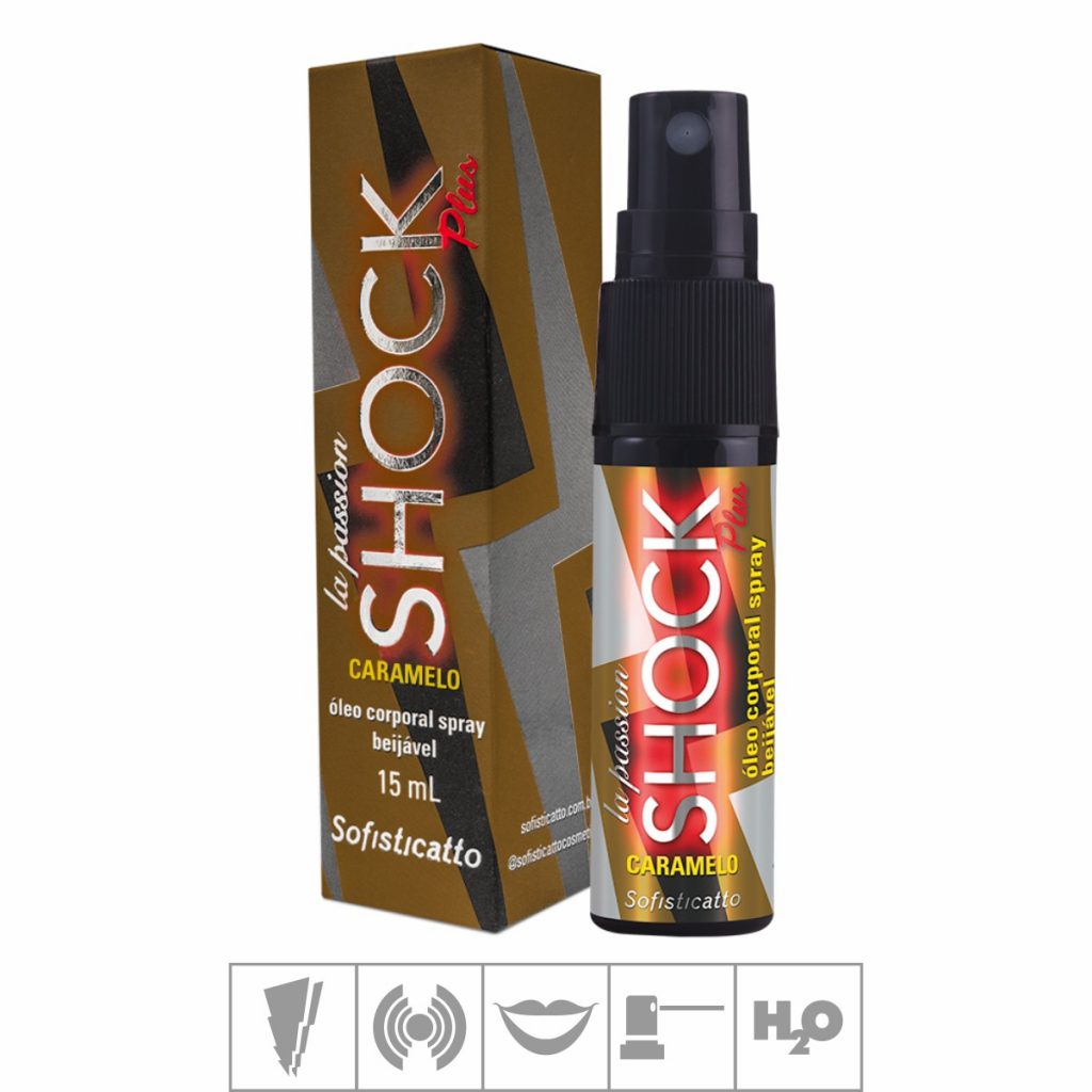SHOCK PLUS CARAMELO SPRAY EXCITANTE  ELETRIZANTE 15 ML - SOFISTICATTO