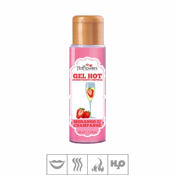GEL HOT MORANGO C/ CHAMPANHE (HC296) 35ML - HOTFLOWERS