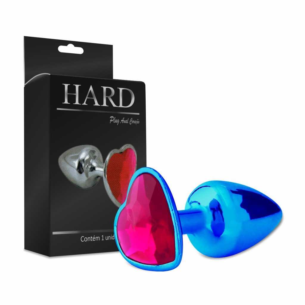 PLUG ANAL CORAÇÃO AZUL (HA121A) - HARD