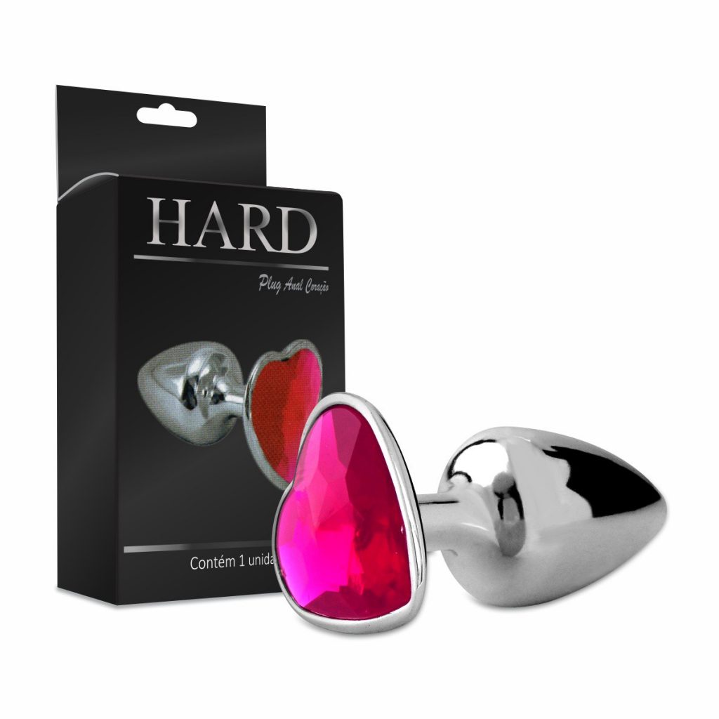 PLUG ANAL CORAÇÃO CROMADO (HA121C) - HARD