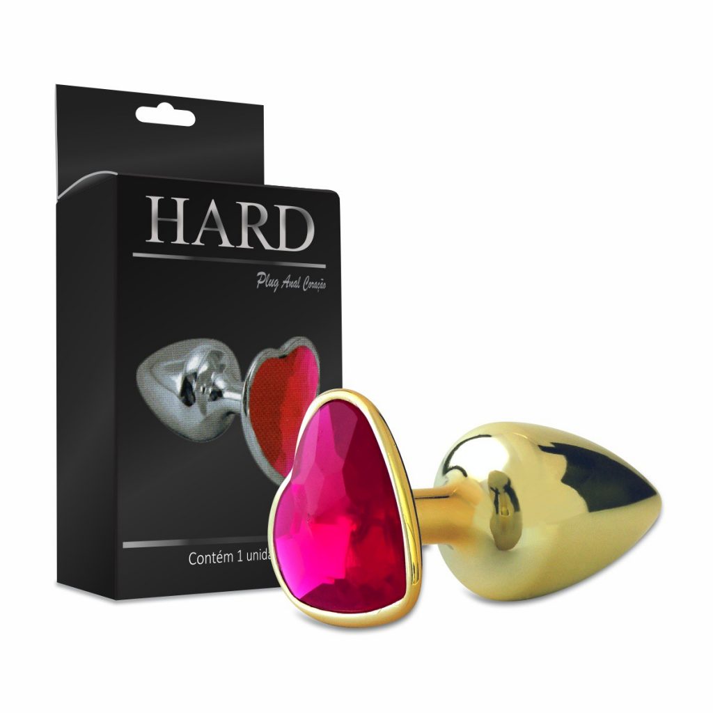 PLUG ANAL CORAÇÃO DOURADO (HA121D) - HARD