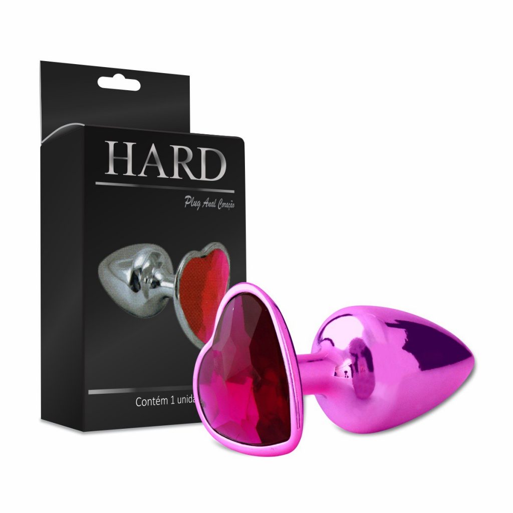 PLUG ANAL CORAÇÃO ROSA (HA121R) - HARD