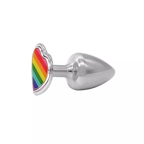 PLUG CORAÇÃO PRIDE CROMADO (HA181C) - HARD