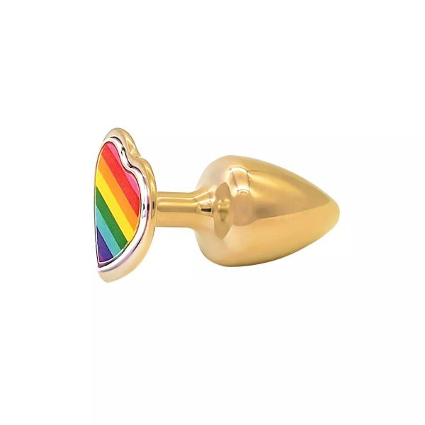 PLUG CORAÇÃO PRIDE DOURADO (HA181D) - HARD