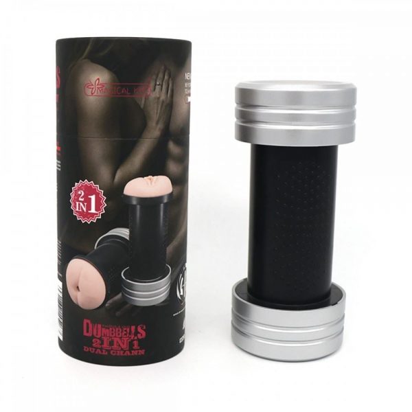 MASTURBADOR MASCULINO DUMBBELLS CUP 2 EM 1 VIBE TOYS