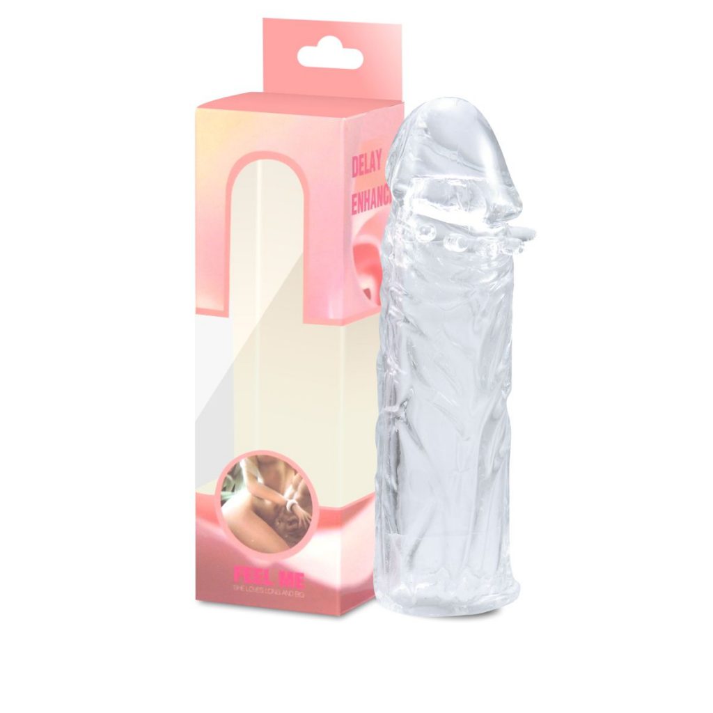 CAPA PENIANA TRANSPARENTE COM SALIÊNCIAS  13CM (CA013) - YOU VIBE
