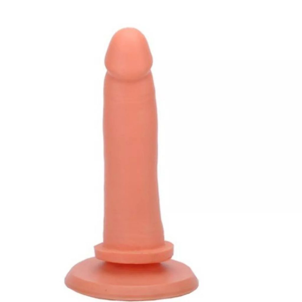 PÊNIS MACIÇO C/ VENTOSA 15X3,3CM BEGE (KT232) - KTOY
