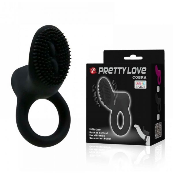 ANEL PENIANO COBRA COM VIBRAÇÃO (BI 210147-1) - PRETTY LOVE