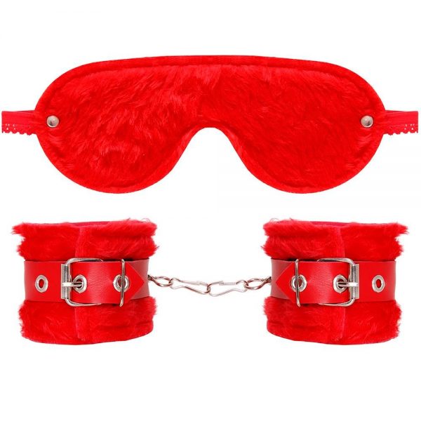 KIT ALGEMA E VENDA PELÚCIA VERMELHO (KPV46) - BRASIL FETICHE