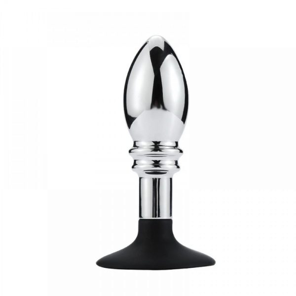 PLUG ANAL DE AÇO ESCALONADO COM VENTOSA - VIBE TOYS