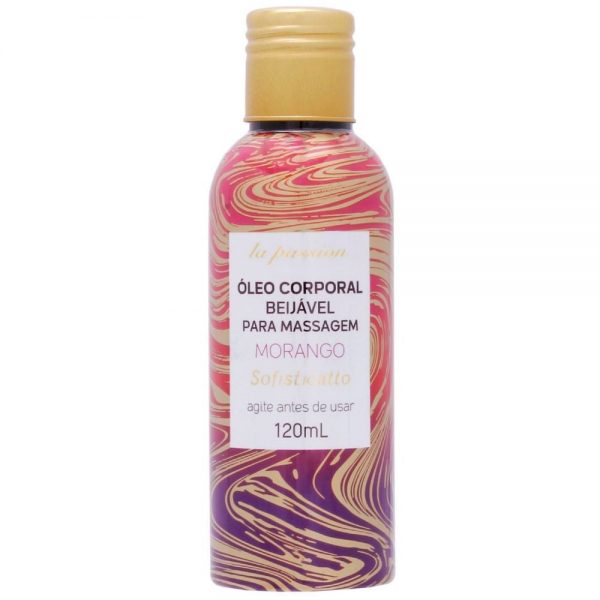 ÓLEO BEIJÁVEL LA PASSION MORANGO 120ML – SOFISTICATTO