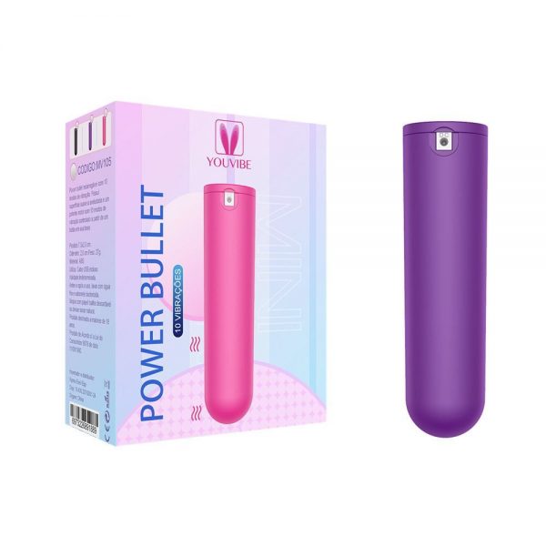 POWER BULLET RECARREGÁVEL 10 VIBRAÇÕES (ROSA) - YOU VIBE