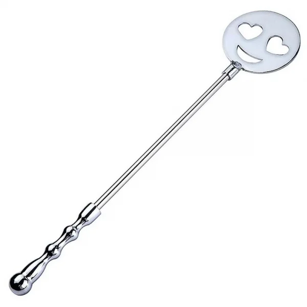 SPANKING PADDLE CHIBATA EM AÇO COM FORMATO DE EMOJI APAIXONADO - VIBE TOYS