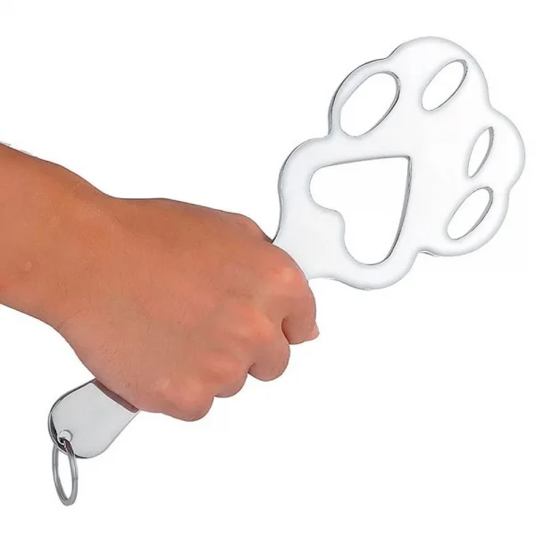 SPANKING PADDLE CHIBATA EM AÇO COM FORMATO DE PATA - VIBE TOYS