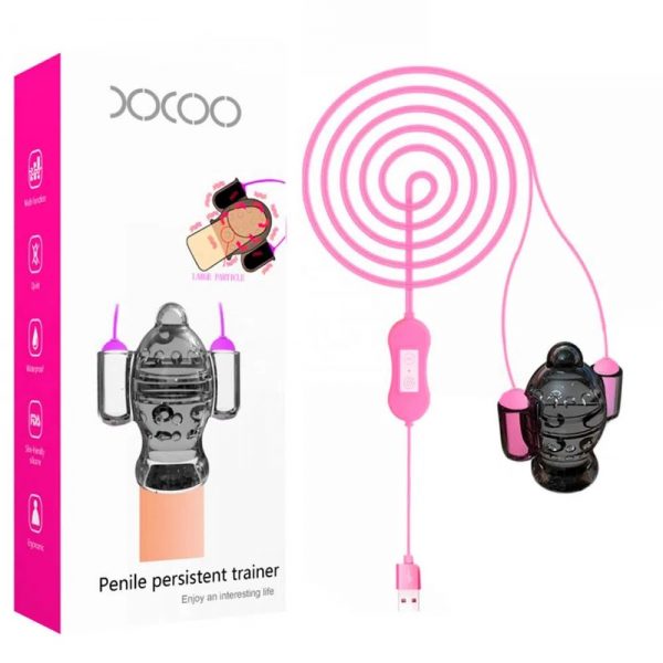 PENILE PERSISTENT TRAINER ESTIMULADOR DUPLO E CAPA PARA GLANDE - XXOO