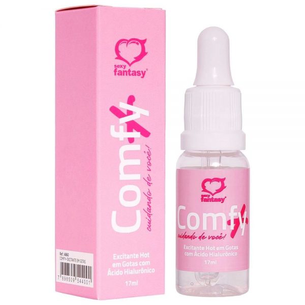 COMFY+ EXCITANTE HOT EM GOTAS COM ÁCIDO HIALURÔNICO 17ML - SEXY FANTASY
