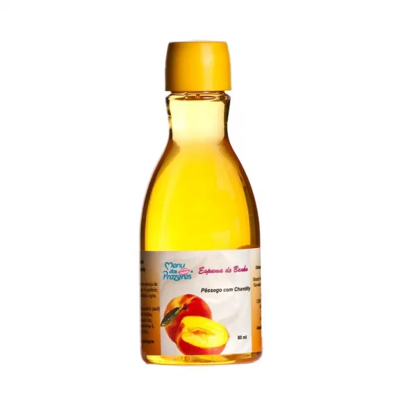 ESPUMA DE BANHO 80ML PÊSSEGO COM CHANTILLY - MENU DOS PRAZERES