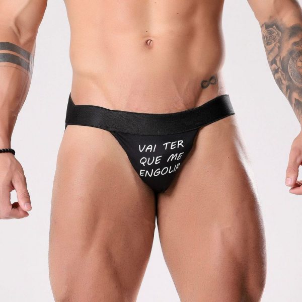 CUECA JOCKSTRAP VAI TER QUE ME ENGOLIR - TALLYTA MODA APIMENTADA