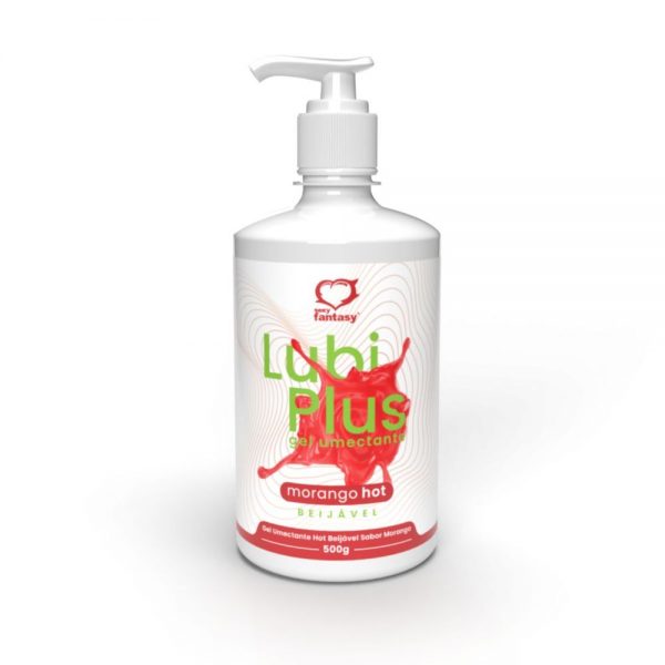 LUBI PLUS GEL UMECTANTE MORANGO HOT BEIJÁVEL 500G - SEXY FANTASY