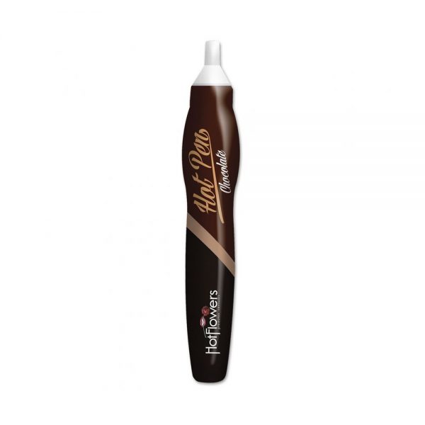 HOT PEN CANETA COMESTIVEL (HC246) CHOCOLATE - HOT FLOWERS