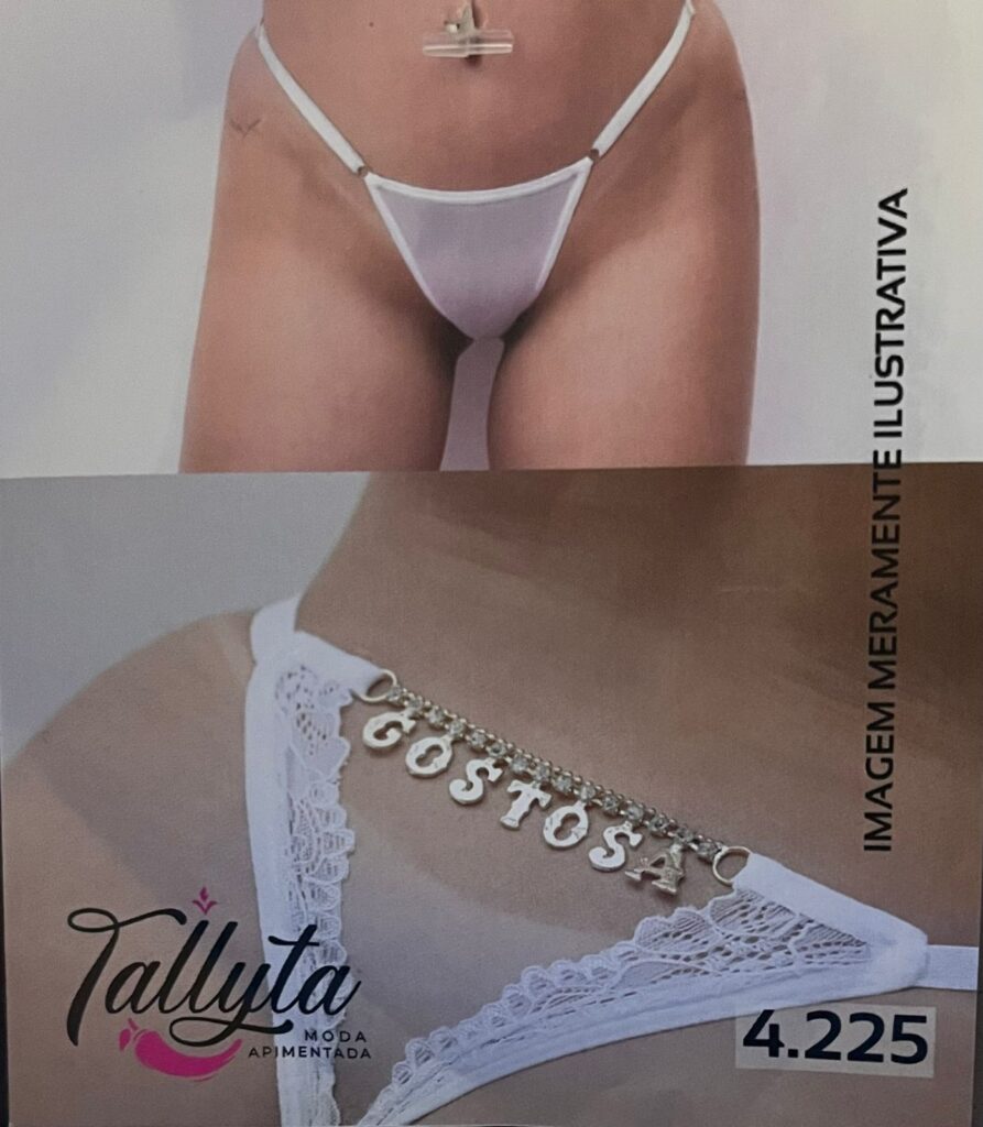 CALCINHA GISLAINE STRASS GOSTOSA (CÓD4225) BRANCO – TALLYTA MODA APIMENTADA