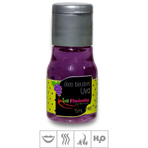 ÓLEO BEIJÁVEL HOT UVA (CÓD.135) 15ML - LA PIMENTA