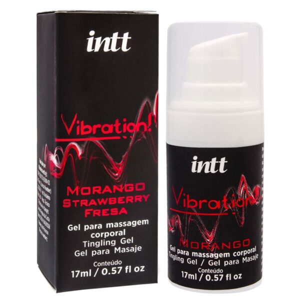 VIBRATION MORANGO GEL ELETRIZANTE BEIJÁVEL 17ML - INTT