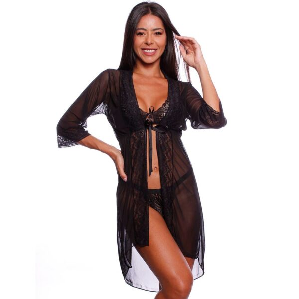 ROBE LUXO LAYSA (REF.:829) PRETO - PATITEX