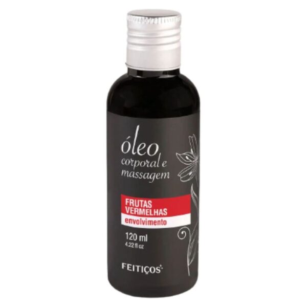 ÓLEO CORPORAL E MASSAGEM FRUTAS VERMELHAS 120ML - FEITIÇOS