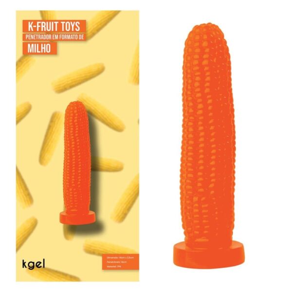 K-FRUIT TOYS PENETRADOR EM FORMATO MILHO (KT100)16X3,5CM - KGEL