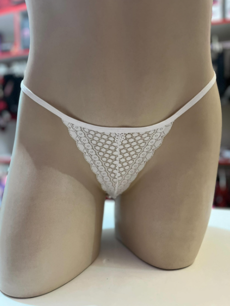 CALCINHA TAILANDESA ROMANTIC (REF.:104) BRANCO - LISERIE