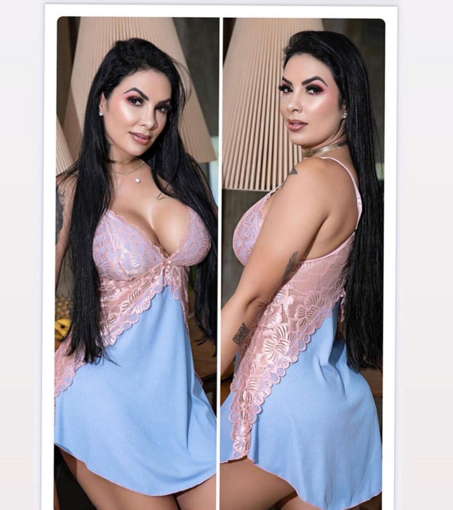CAMISOLA ALICE (REF:002) AZUL/ROSÊ - LIZLU LINGERIES