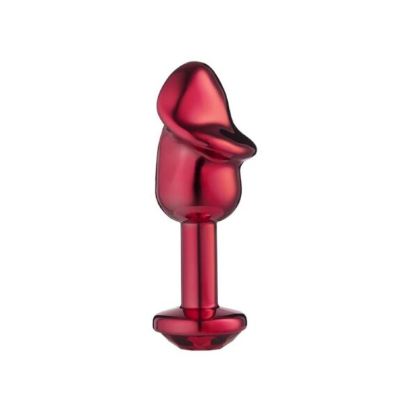 LITE PLUG ANAL PÊNIS VERMELHO C/ PEDRA VERMELHA (REF.:258) - SEXY FANTASY