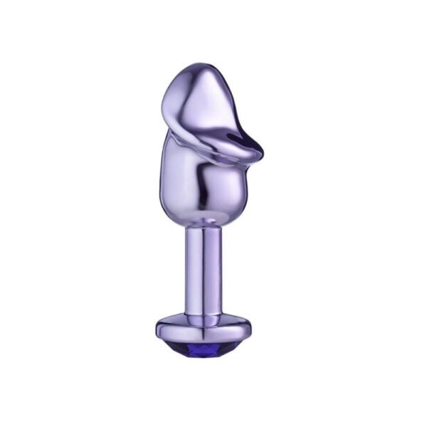 LITE PLUG ANAL PÊNIS PRATA C/ PEDRA TRANSPARENTE (REF.:252) - SEXY FANTASY
