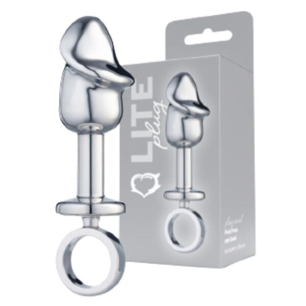 LITE PLUG ANAL PÊNIS PRATA C/ DEDAL (REF.:276) - SEXY FANTASY