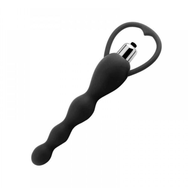 PLUG ANAL EM SILICONE BALL COM VIBRO (PL069) PRETO - XXOO
