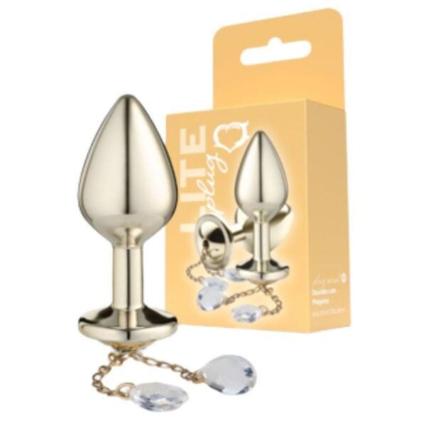 PLUG ANAL M DOURADO C/ PINGENTE (REF.:269) LITE PLUG - SEXY FANTASY